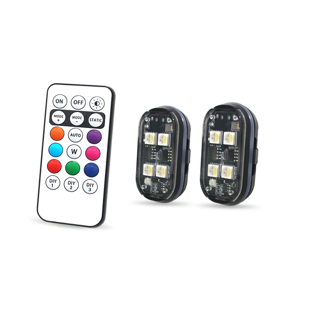 2/4Pcs Wireless LED Strobe Lights 