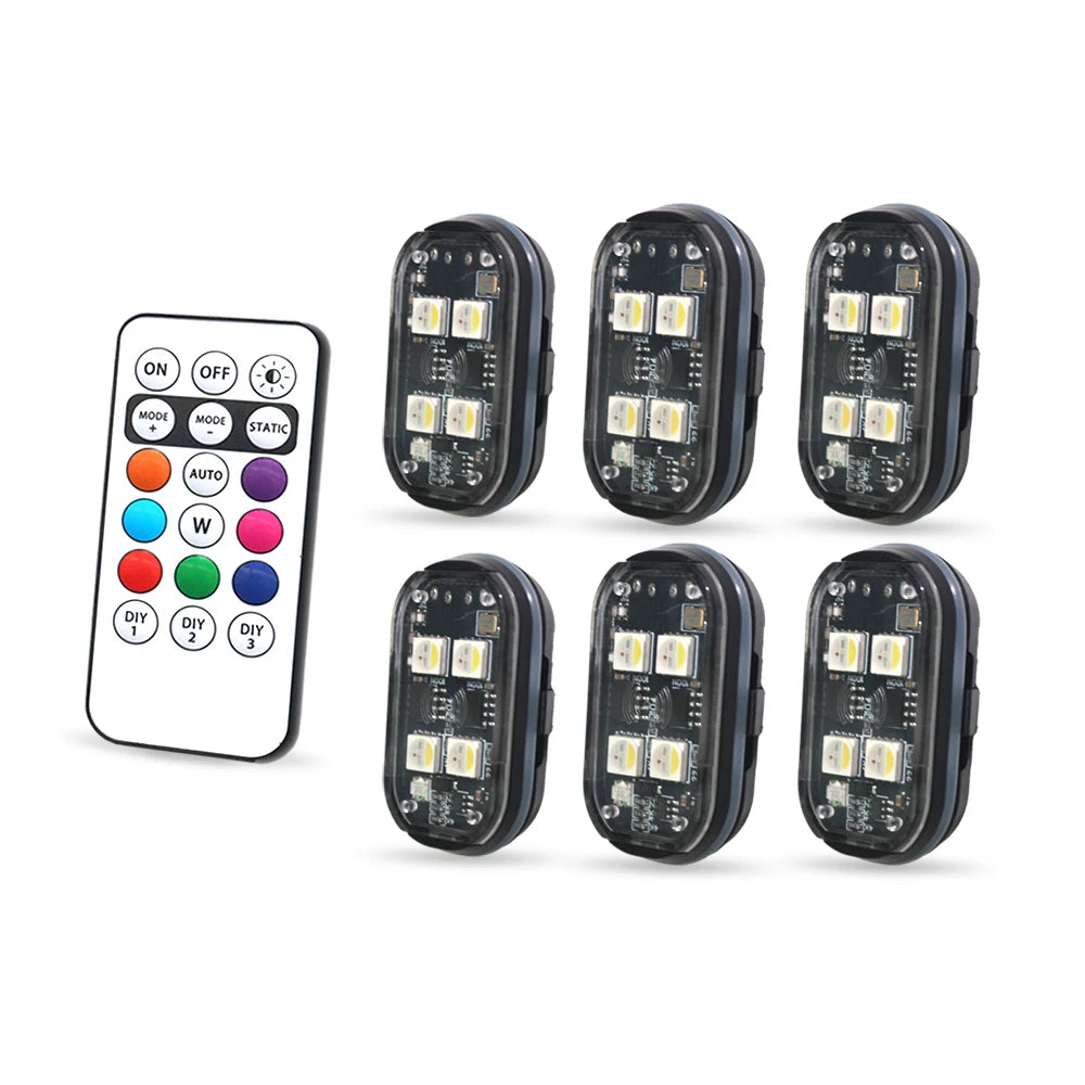 2/4Pcs Wireless LED Strobe Lights 