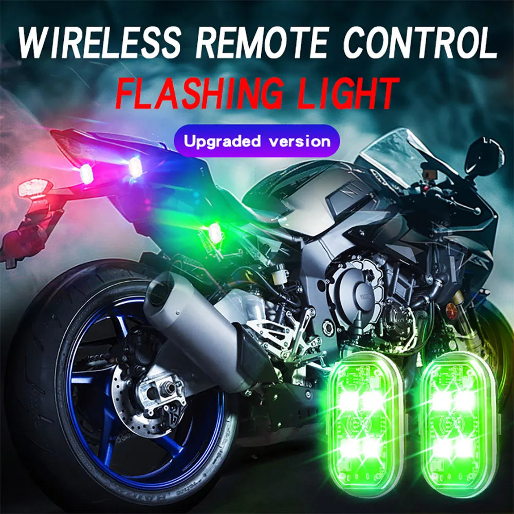 2/4Pcs Wireless LED Strobe Lights 