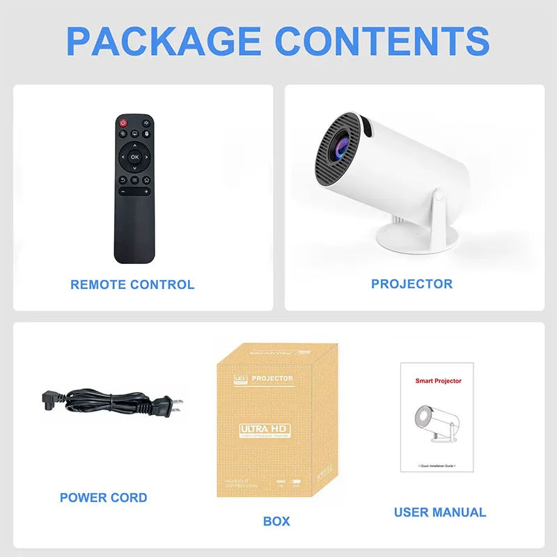 Smart Portable Projector 4K HD 