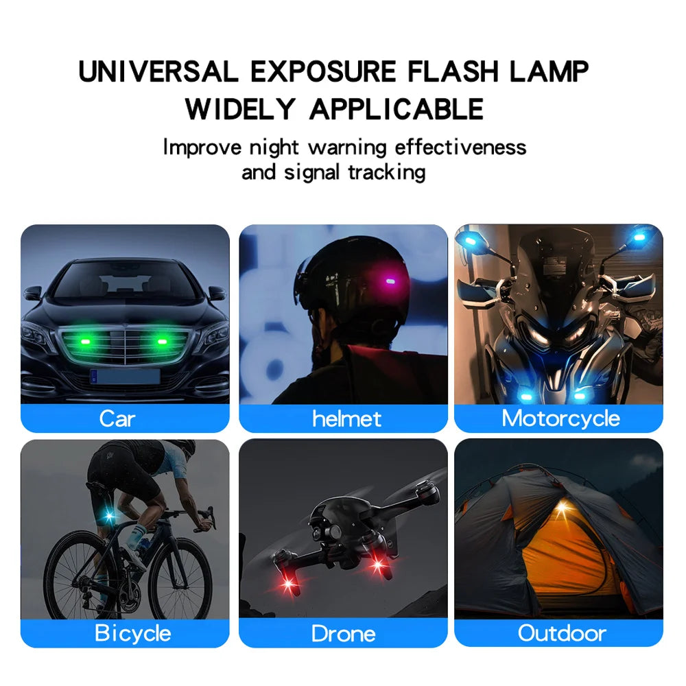 2/4Pcs Wireless LED Strobe Lights 